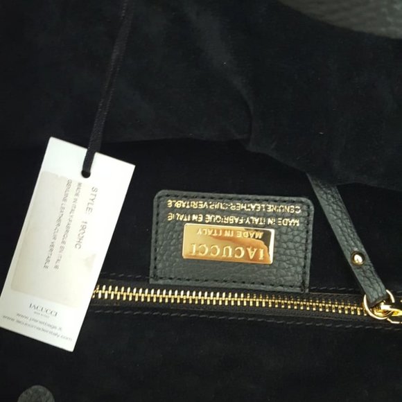 IACUCCI Leopard Calf Hair & Black Leather Tote - Picture 3 of 3